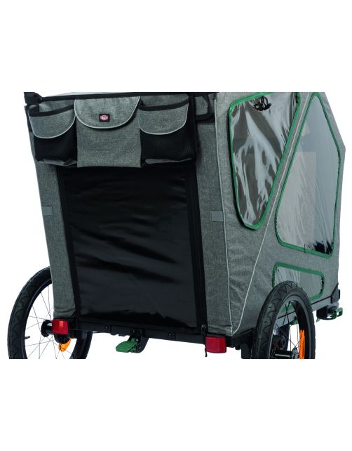 Trixie Fietskar - Hondenfietskar - 71x95x85\/138 cm Grijs Groen Tot 35 Kg Medium