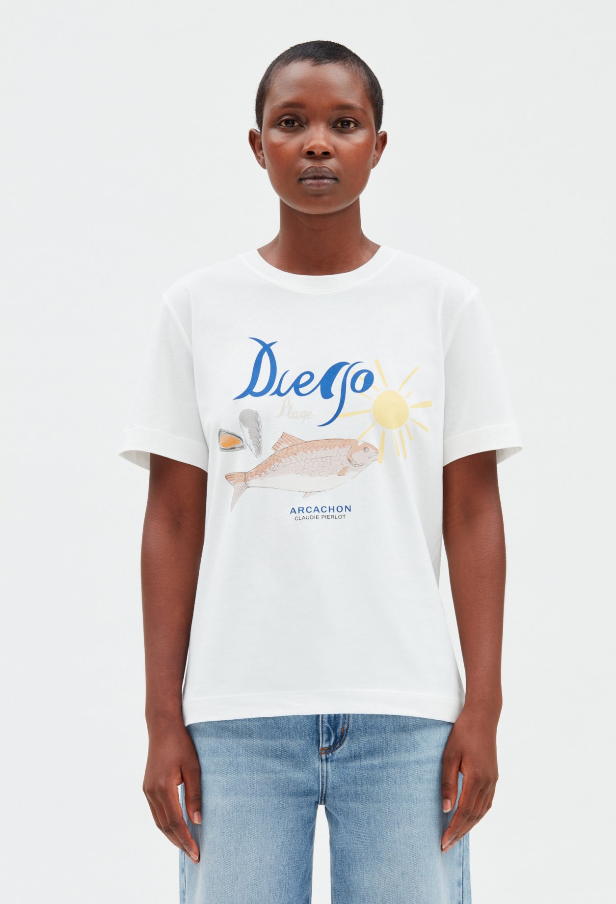 T-shirt Diego Plage ecru