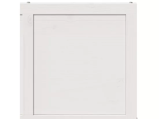Porte de grange blanc 80x208 cm bois massif de pin