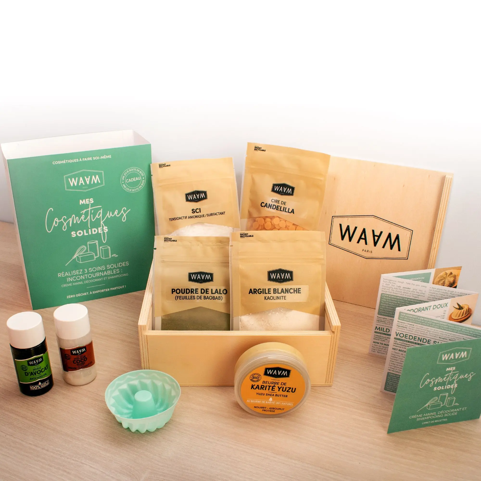 Waam - Coffret Mes cosmétiques solides Cosmétiques à faire soi-même- Green