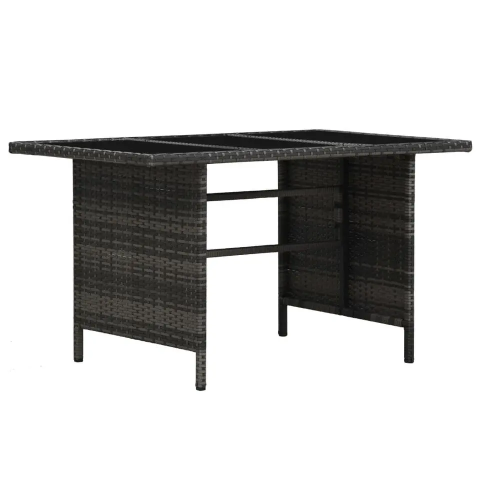 vidaXL - Eethoek - Grijs - Poly rattan