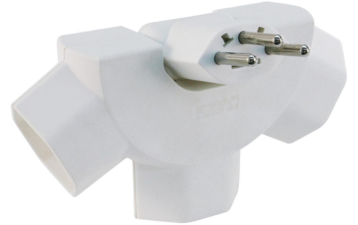 Mehrfachstecker STEKO PEACOCK 3Abzweigstecker, weiss