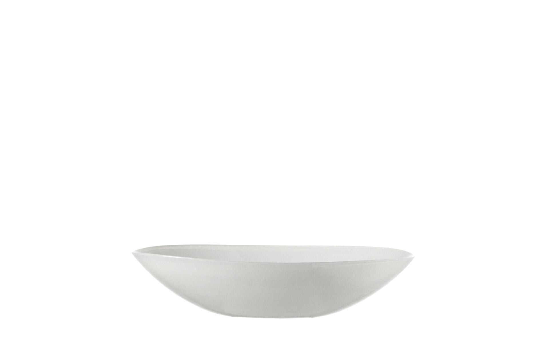 Schale Albastro 32 x 22 cm, 2 Stück, WeissSchalen aus semitransparentem Glas