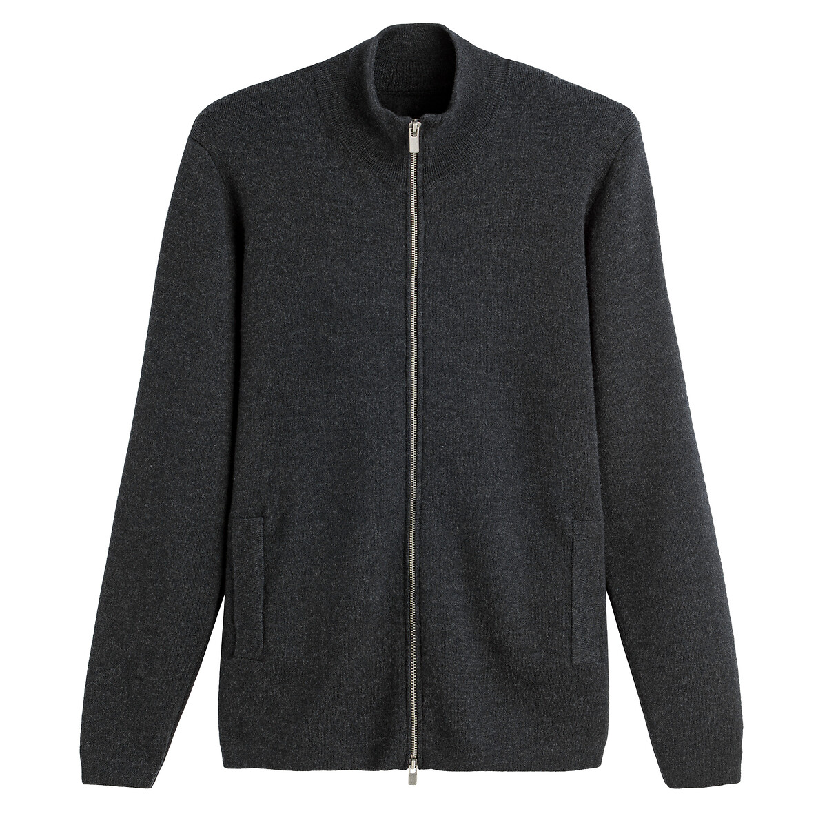 LA REDOUTE COLLECTIONS<br>Cardigã de lã merino com zíper, Signature, SEBASTIEN