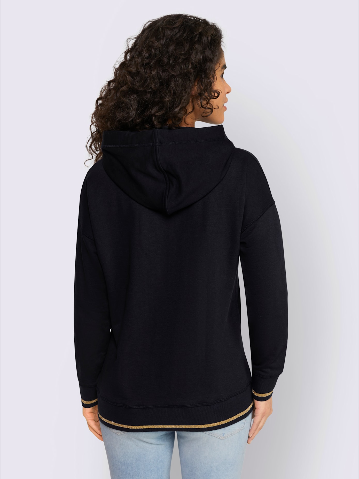 Sweat-shirt imprimé métallique mode