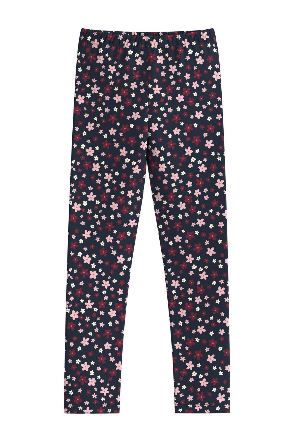 s.Oliver gebloemde legging donkerblauw/roze
