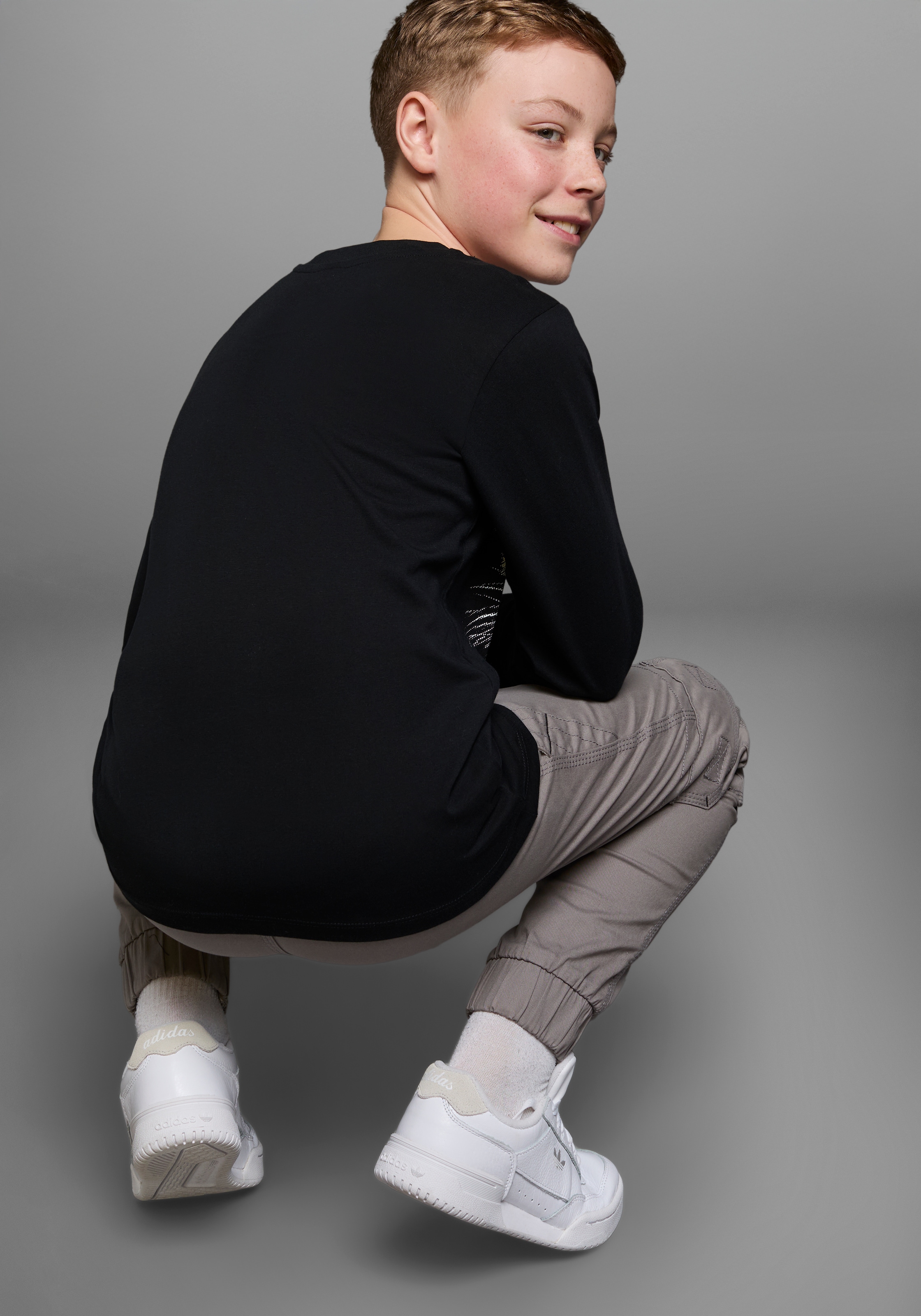 KIDSWORLD Langarmshirt »WHITE TIGER«, Basic Passform,  stylischer Druck,  Rundhalsausschnitt
