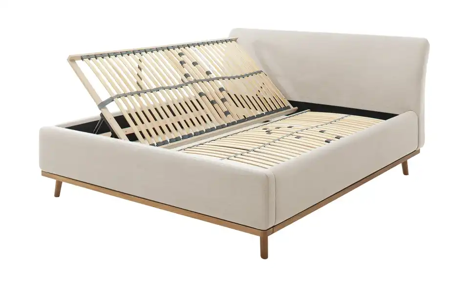 Polsterbettgestell Merla Beige 160 cm