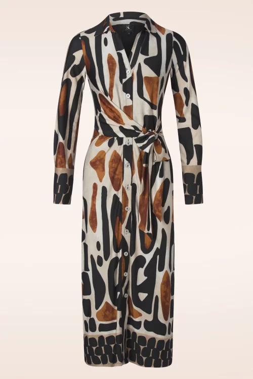 K-Design Amber Button Down maxi jurk in multi