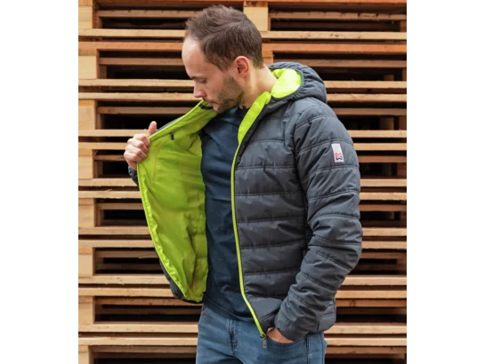 Blouson de travail Matelassé Moon Anthracite/Lime