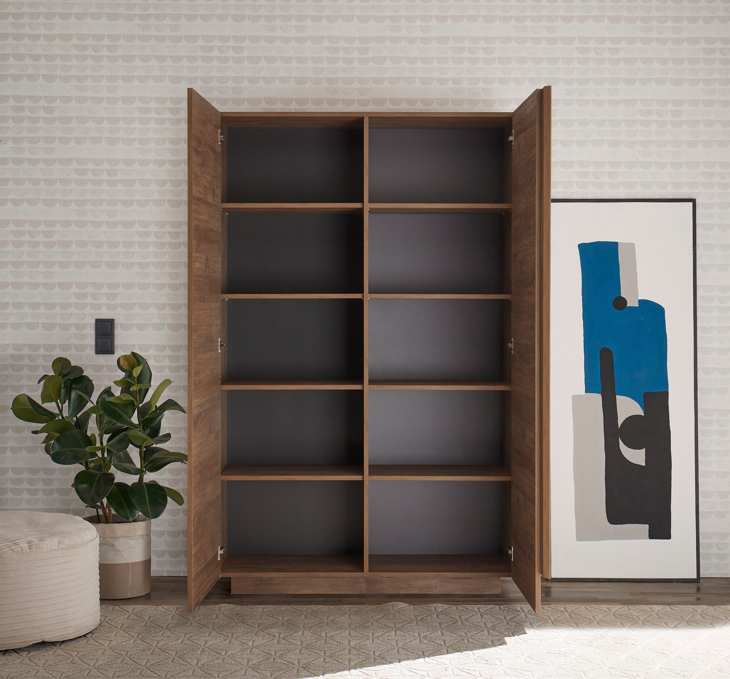 INOSIGN Mehrzweckschrank »Jupiter, Höhe 193 cm, Stauraumschrank 2 Türen - Soft Closing,« Highboard, moderne Griffblende, FSC®, cleveres Stauraumkonzept