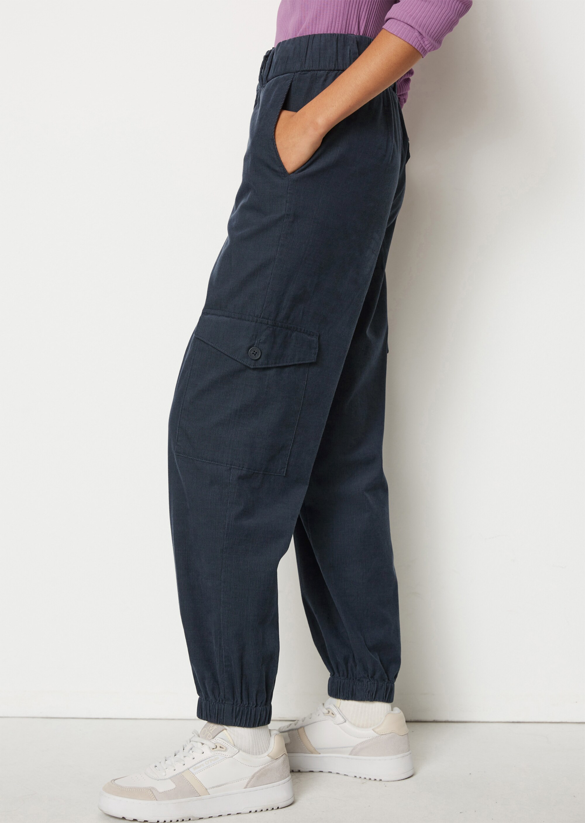 Cargo-Joggpants looseaus softem Babycord