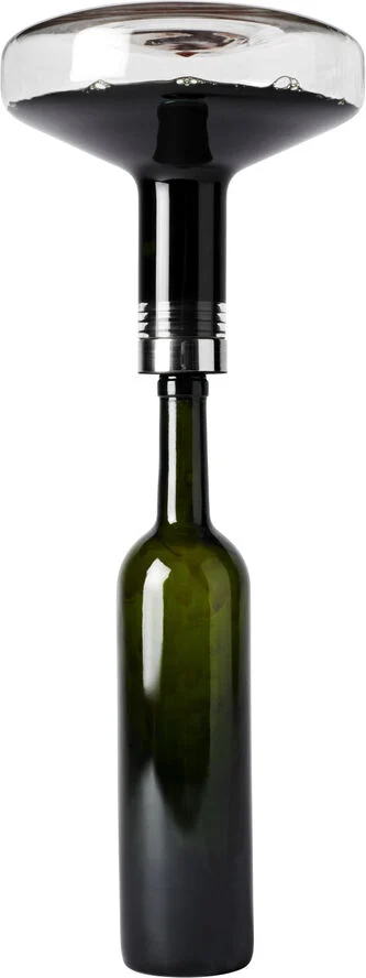 Audo Copenhagen Wine Breather, Deluxe, Clear/Steel Steel