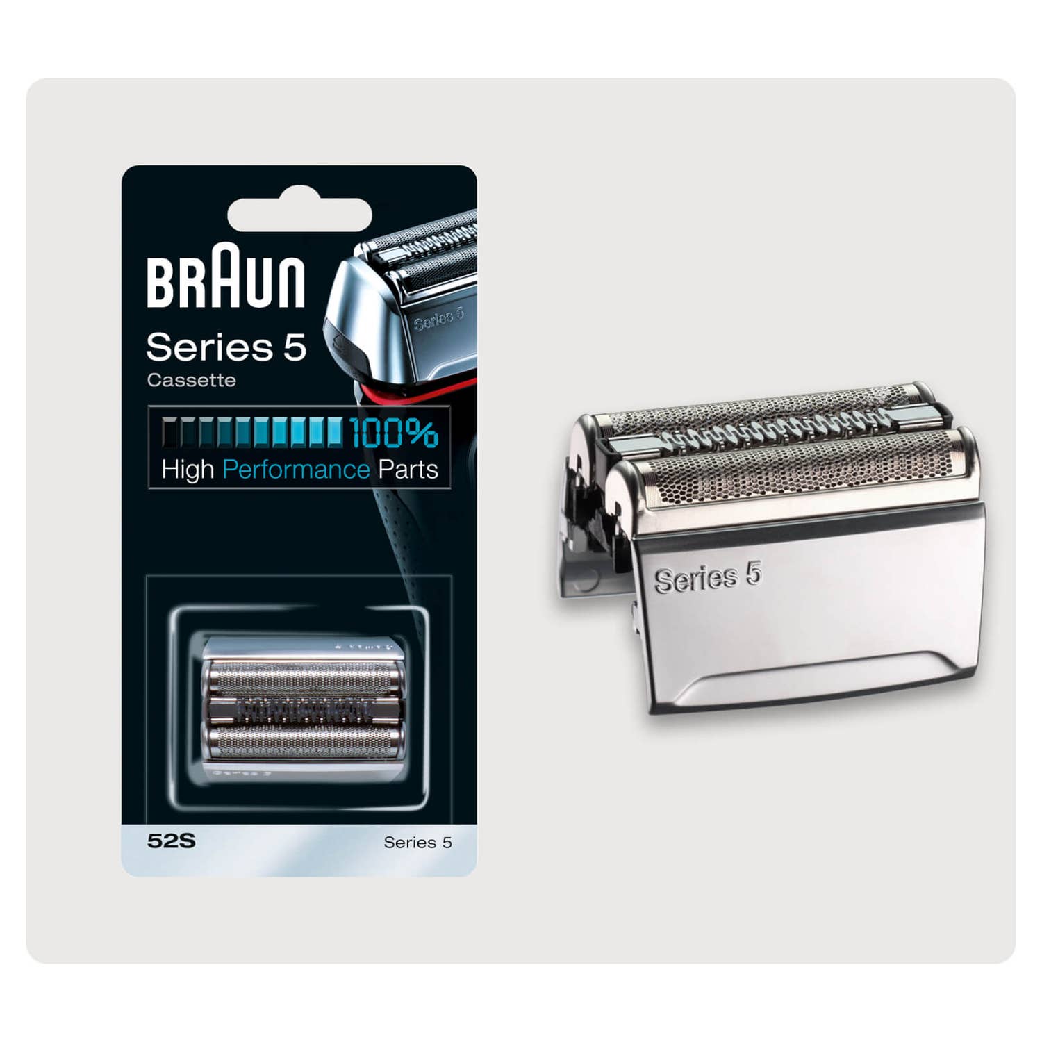 Braun Series 5 52S Elektrorasierer Scherkopf in silber