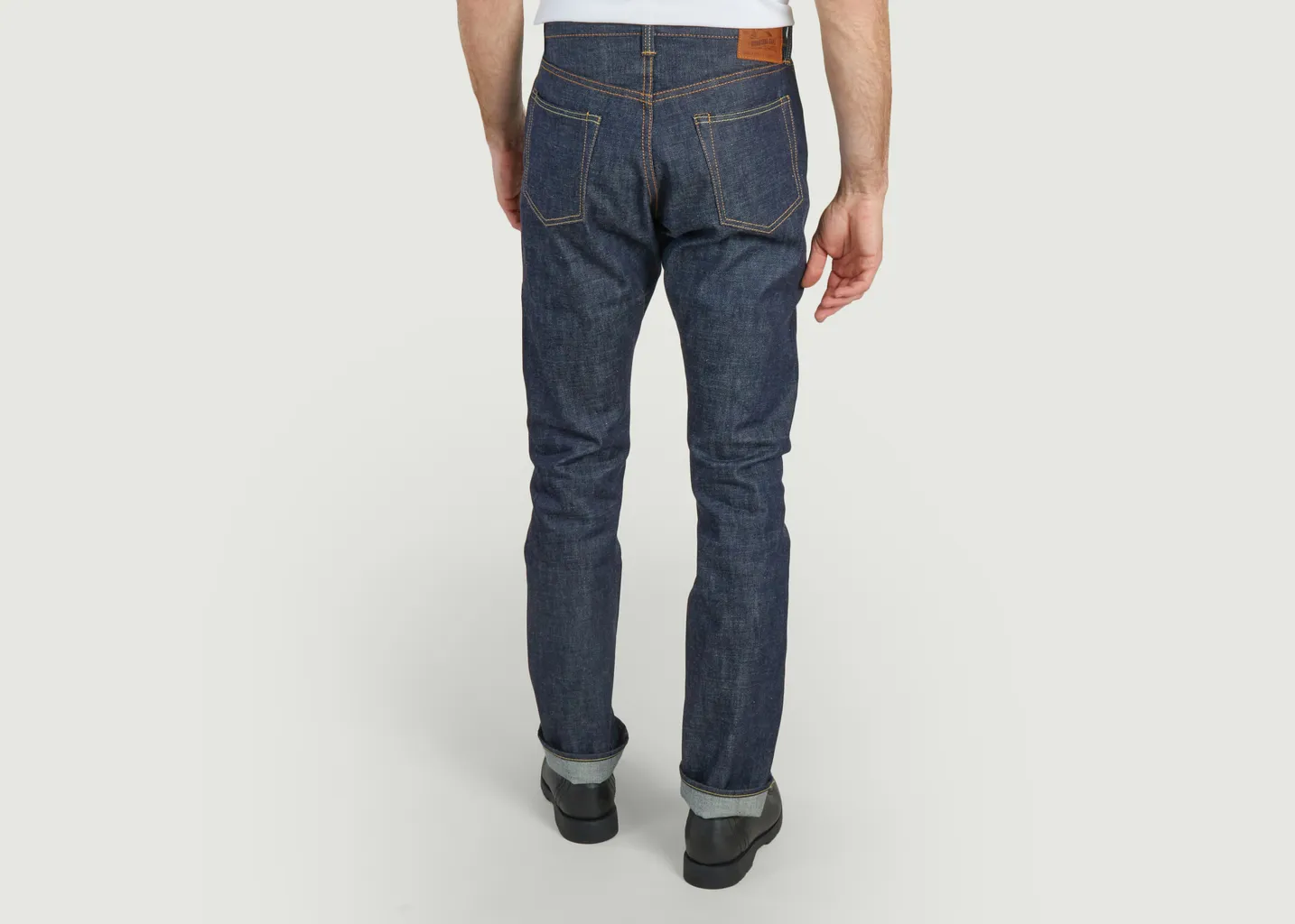 Jean 14.7oz Zimbabwe Cotton Legacy blue denim Natural Tapered Momotaro Jeans