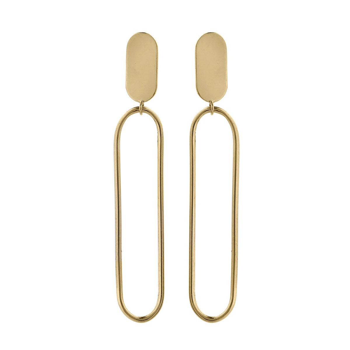 Boucles d'oreilles Brillaxis anneaux ovales or
