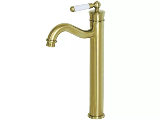 Leeds mitigeur lavabo rétro haut or brossé - Essebagno