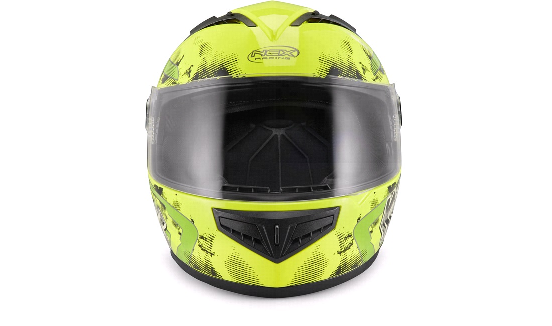 Børnehjelm NEX Racing Kids Kong gul/sort/grøn str. L (53-54cm)