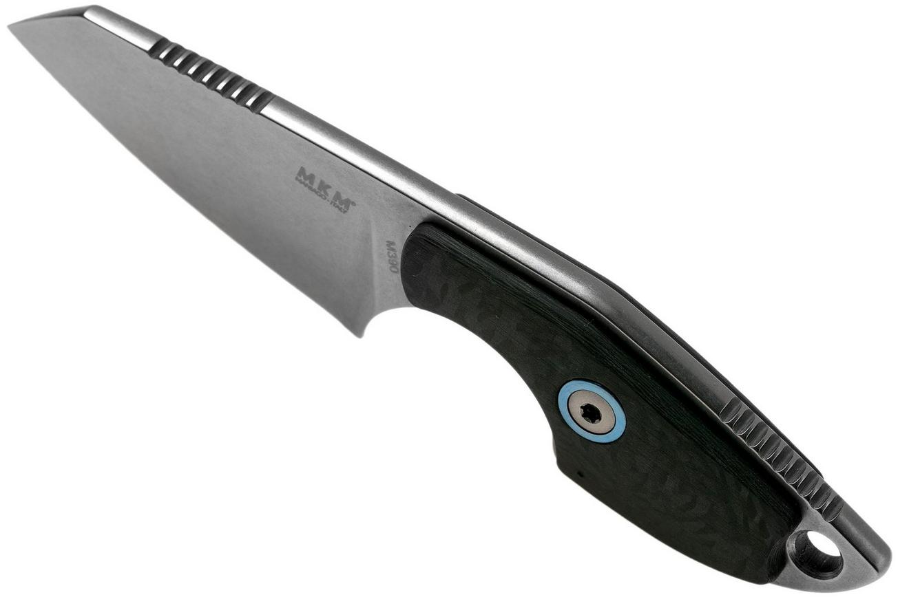 MKM Mikro 2 Wharncliffe, Stonewashed Carbon Fiber nekmes, Jesper Voxnaes design