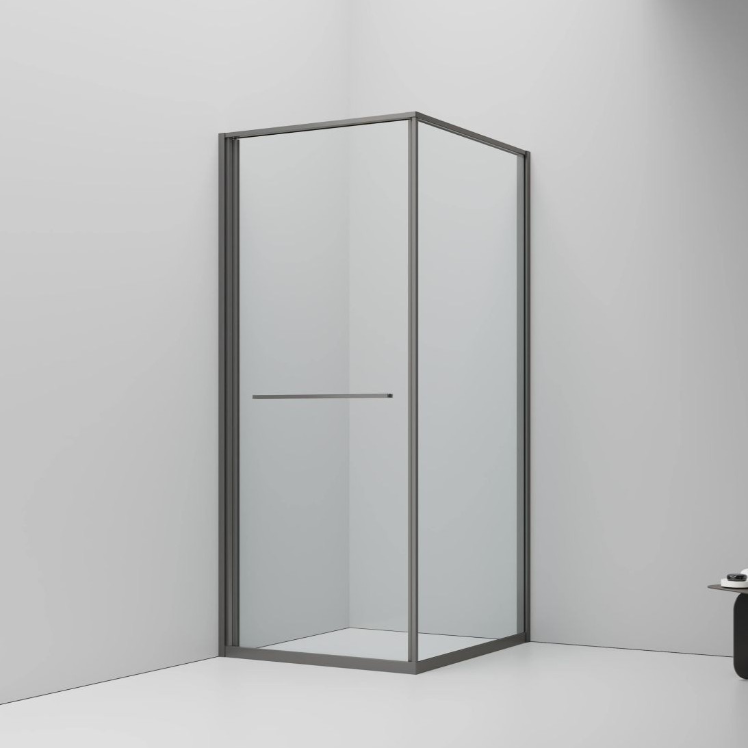 SaniGoods Harper douchecabine met schuifdeur 90x90x200cm gunmetal