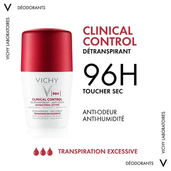 Desodorante Roll-On Vichy Clinical Control 96h 50ml
