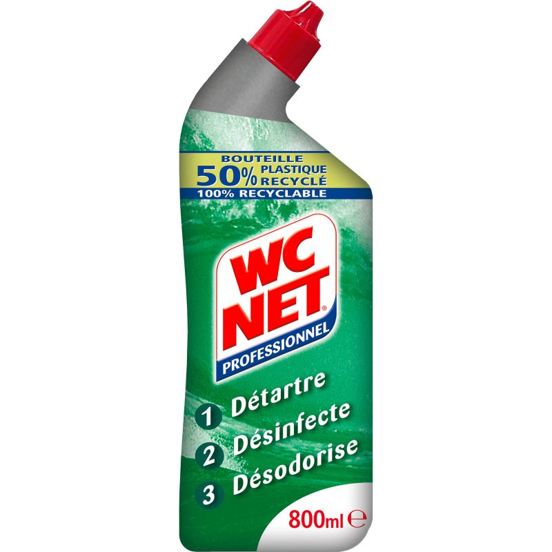 Gel Wc Triple action WC Net Professionnel - Flacon de 800 ml