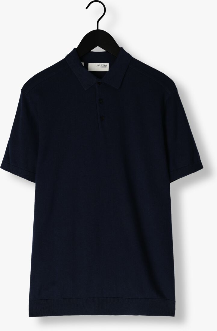 SELECTED HOMME donkerblauwe selected homme polo slhberg ss knit polo noos