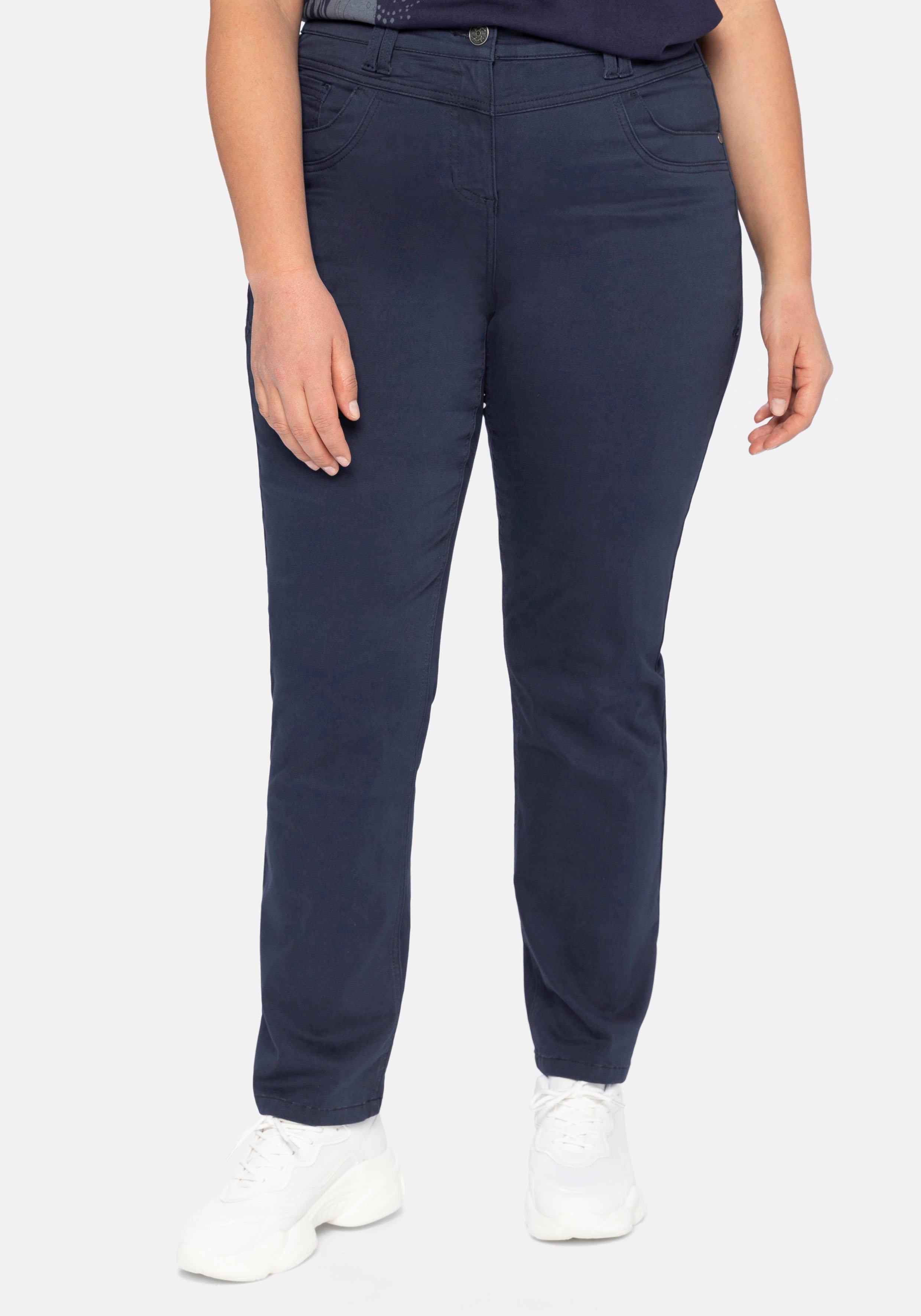 Gerade Stretchhose in Twill-Qualität