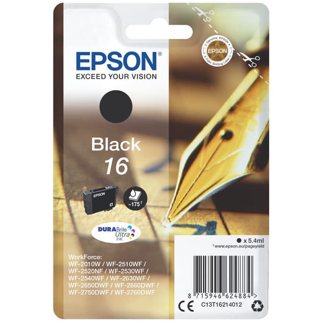Epson blækpatron DuraBrite Ultra 16 Sort