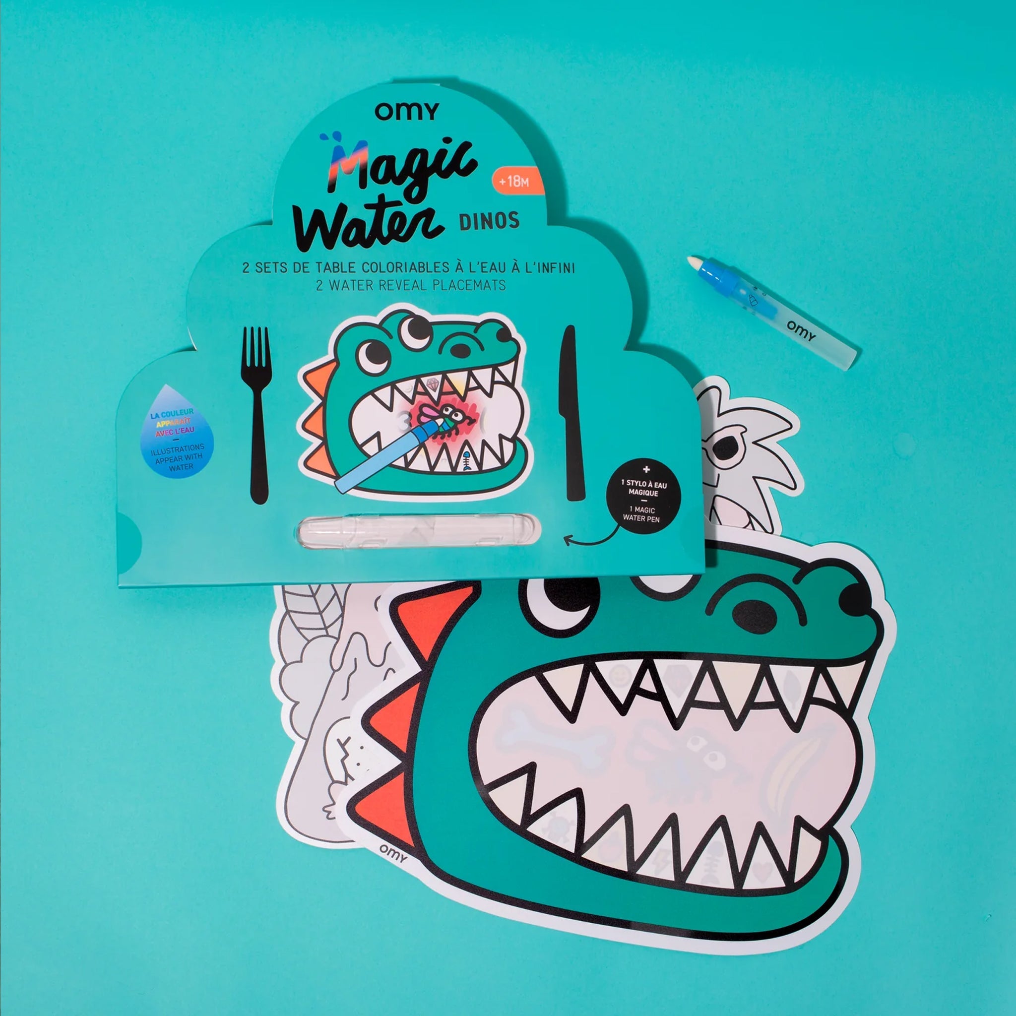 Ausmal-Tischsets Dinos