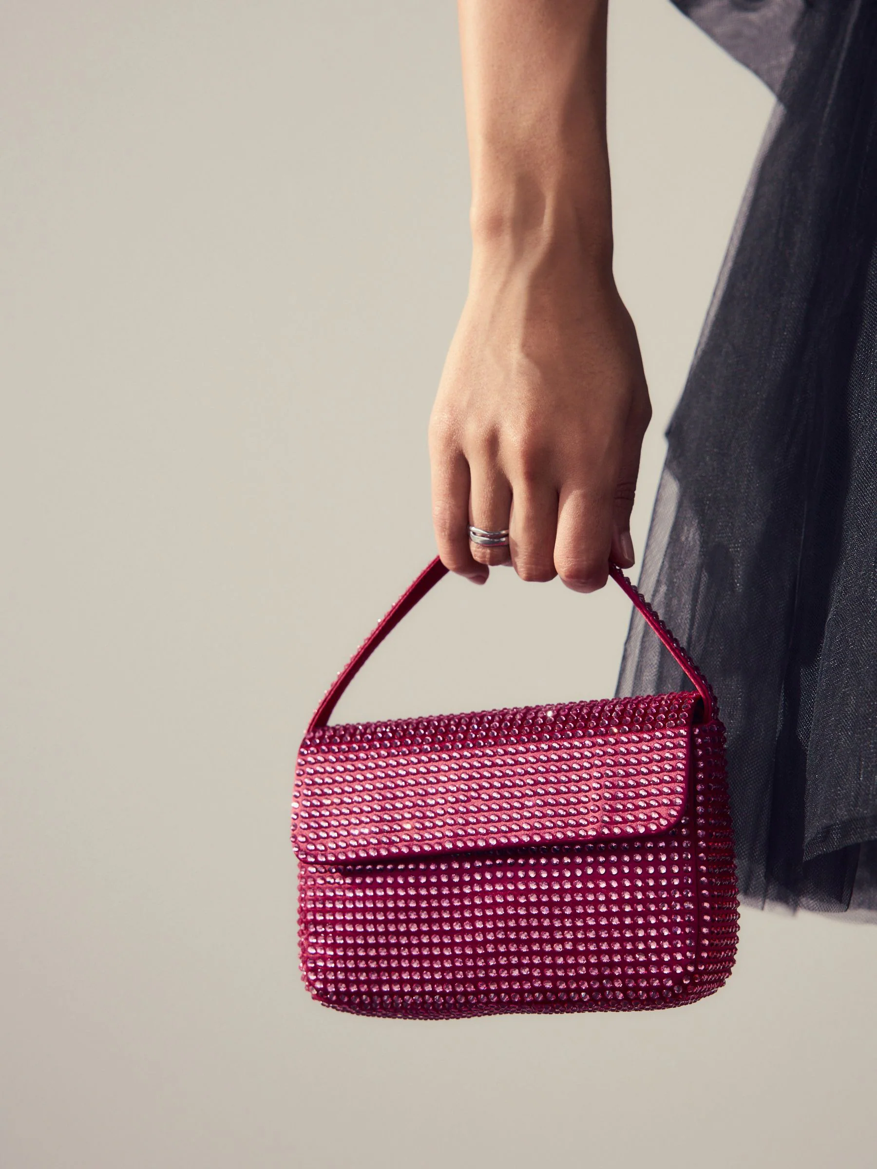 Roze - Mini Sparkle Embellished Bag