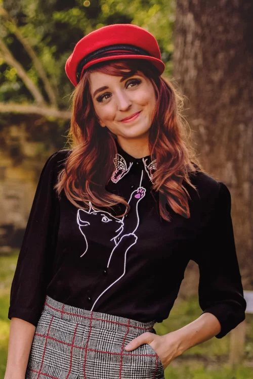 Banned Retro Snow Bird blouse in zwart
