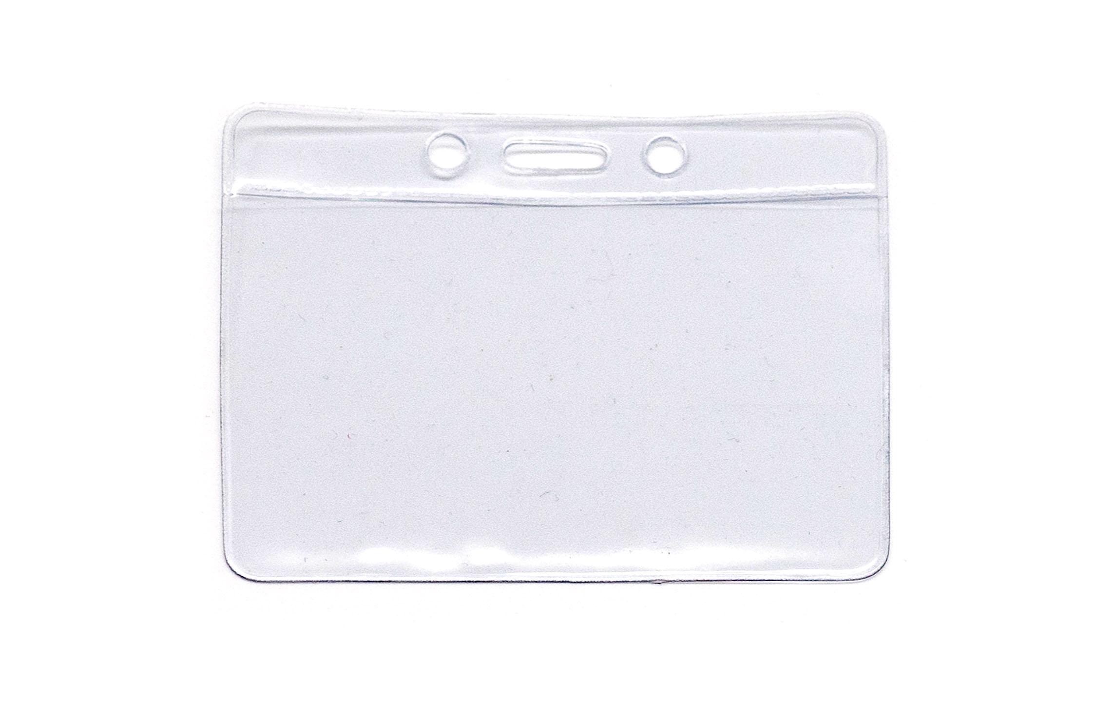 Ausweishalter 95x65mm Transparent, 100 Stück<br>Robuste Ausweishülle mit vielseitigen Befestigungsmöglichkeiten für sicheren und sichtbaren Ausweisgebrauch