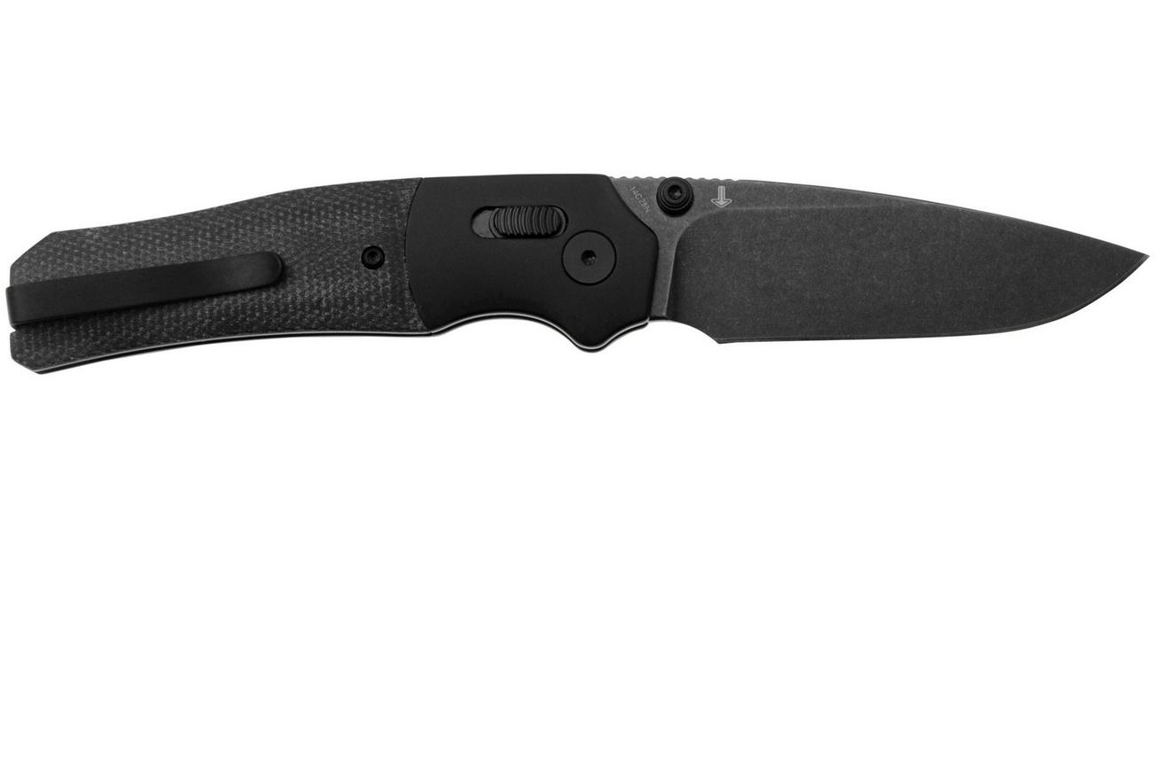 QSP Knife Vault QS157-A2 Dark Stonewashed Black Micarta, zakmes, Jacob Lundquist Design
