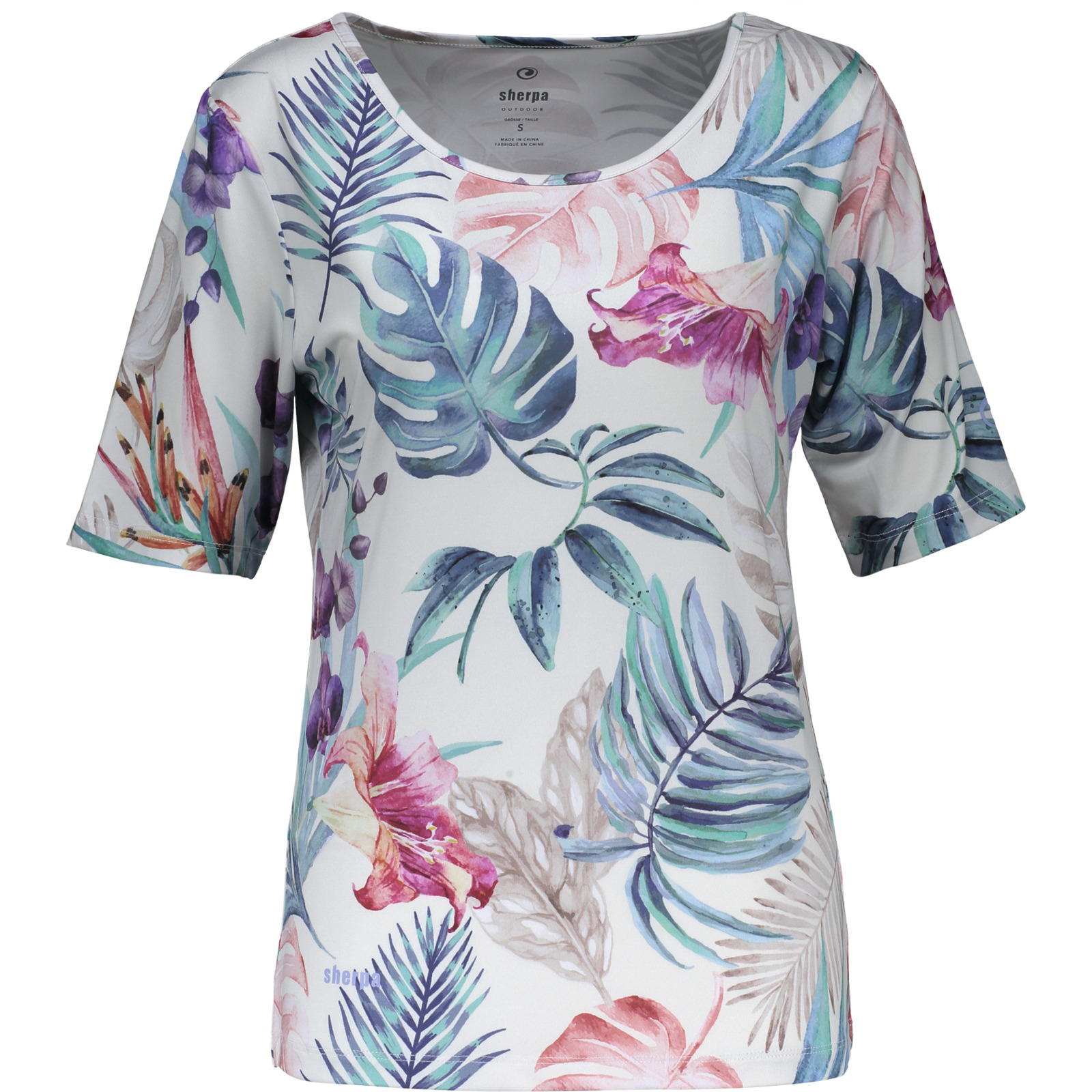 Sherpa Damen-T-Shirt Tila S, mittelblau