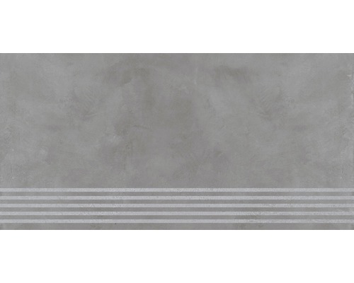 Porseleinen wand- en vloertegel Cementine 29,7 x 119,7 x 0,9 cm grijs mat R10B