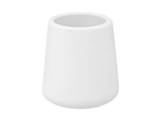 Brosse WC avec support en céramique Blanc mat