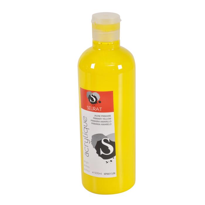PEINTURE ACRYLIQUE 500ML JAUNE PRIMAIRE