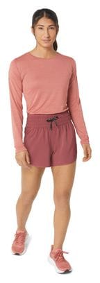 Short Asics Nagino Run 4in Rouge Femme