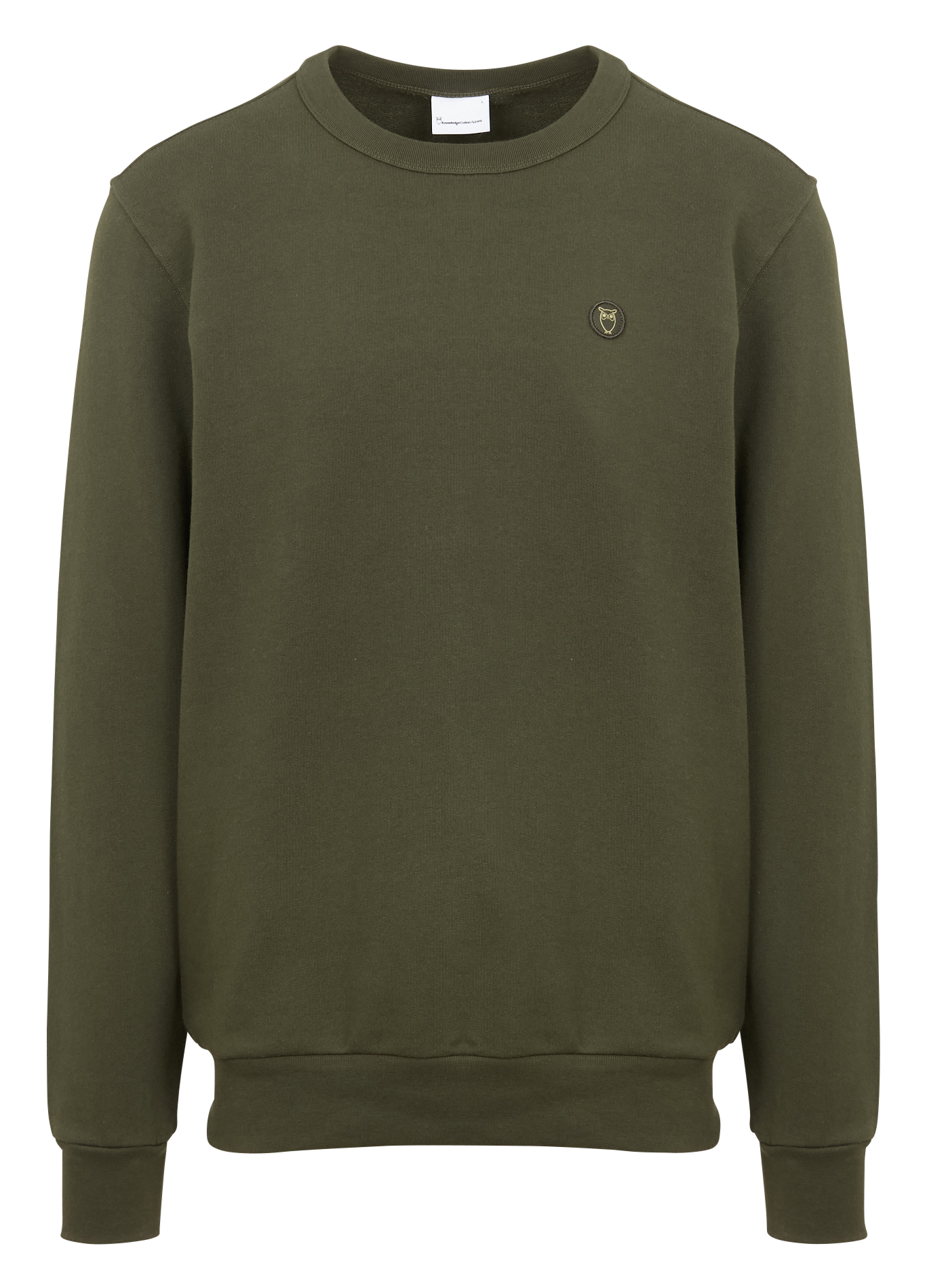 Sweat droit col rond en coton bio | Vert