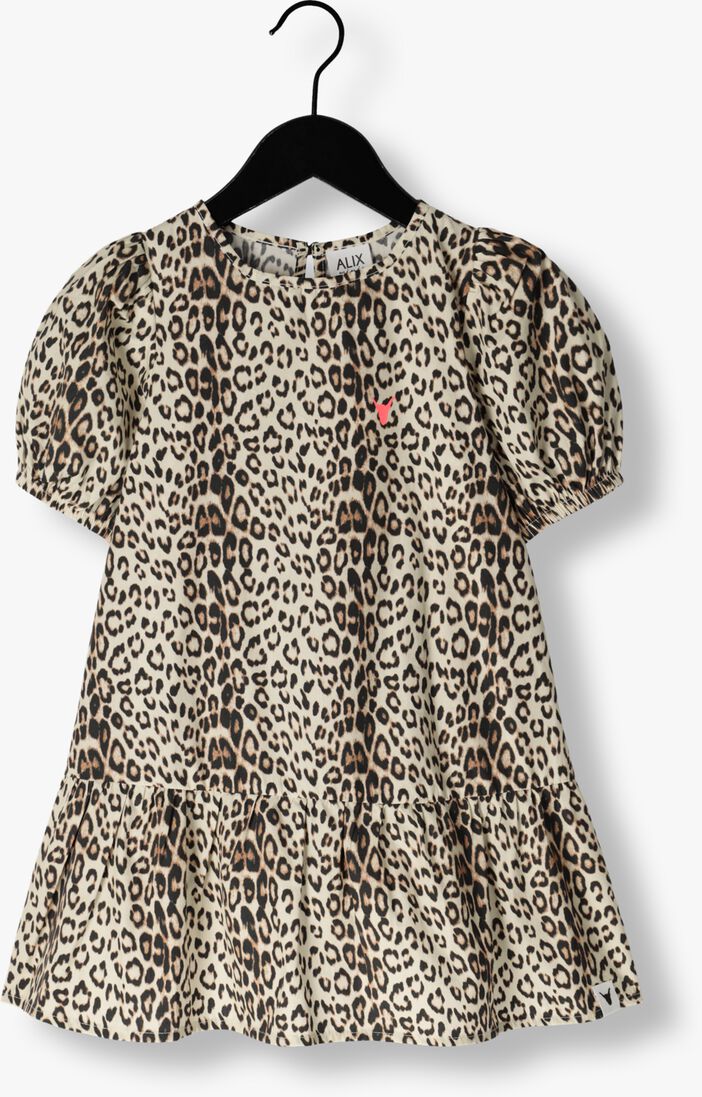 ALIX MINI bruine alix mini mini jurk woven leopard dress