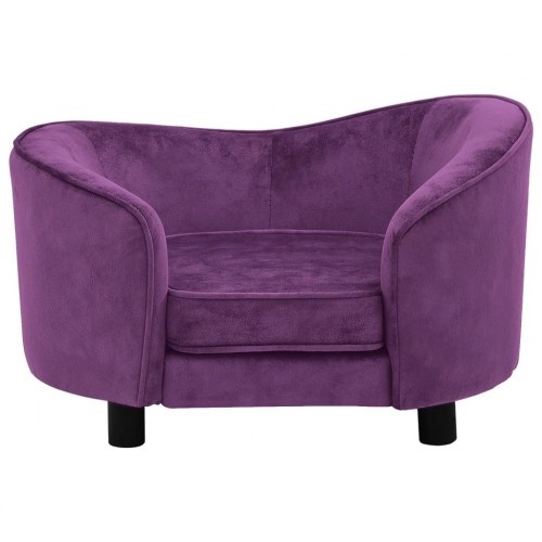 Sofá de pelúcia roxo para cachorro Vidaxl