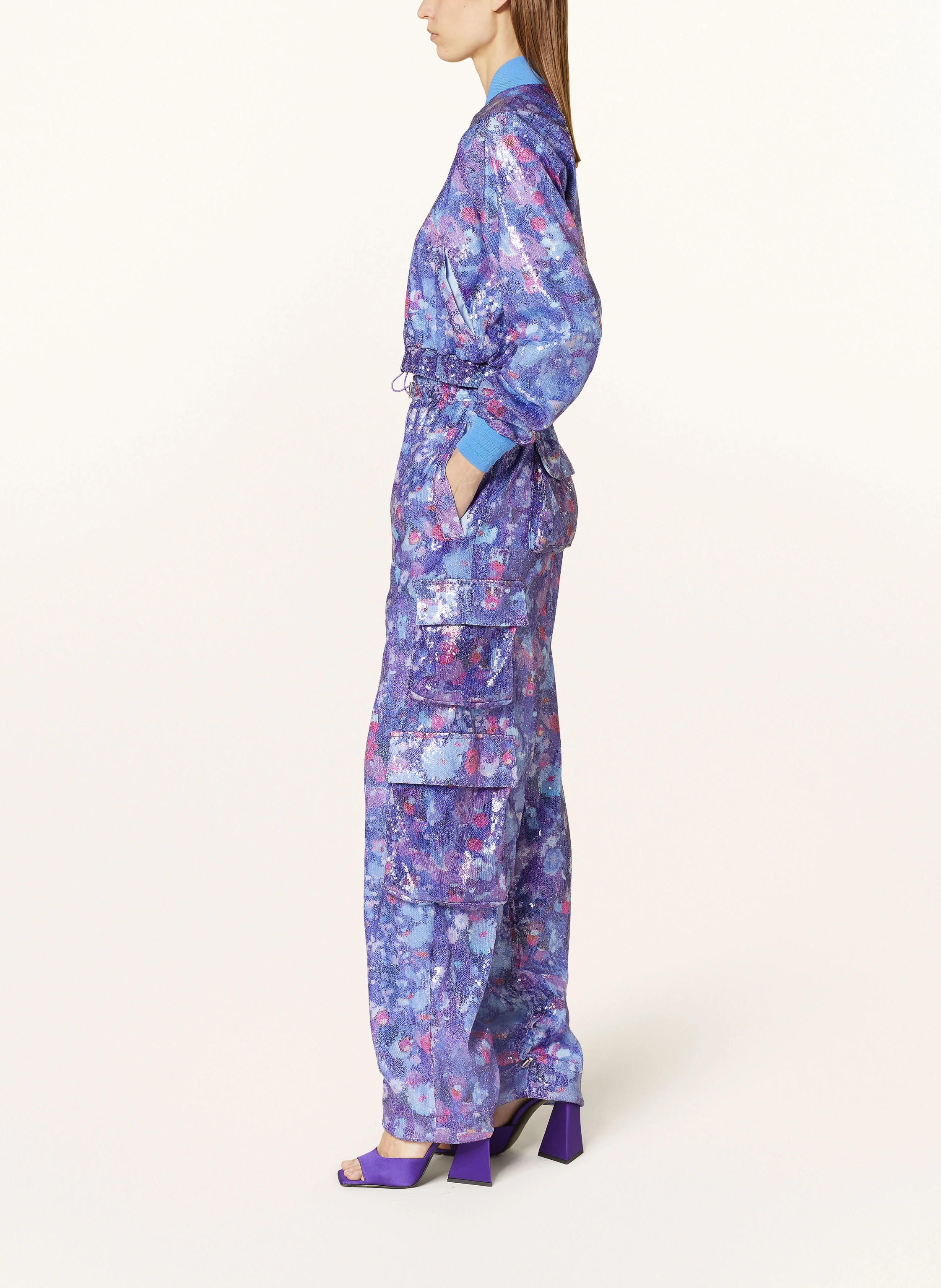 KHRISJOY Cargohose mit Pailletten