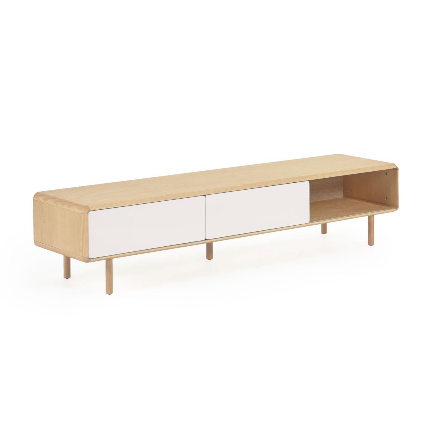 Kave Home Lowboard ANIELLE 180 x 41 cm Esche Natu/ grau
