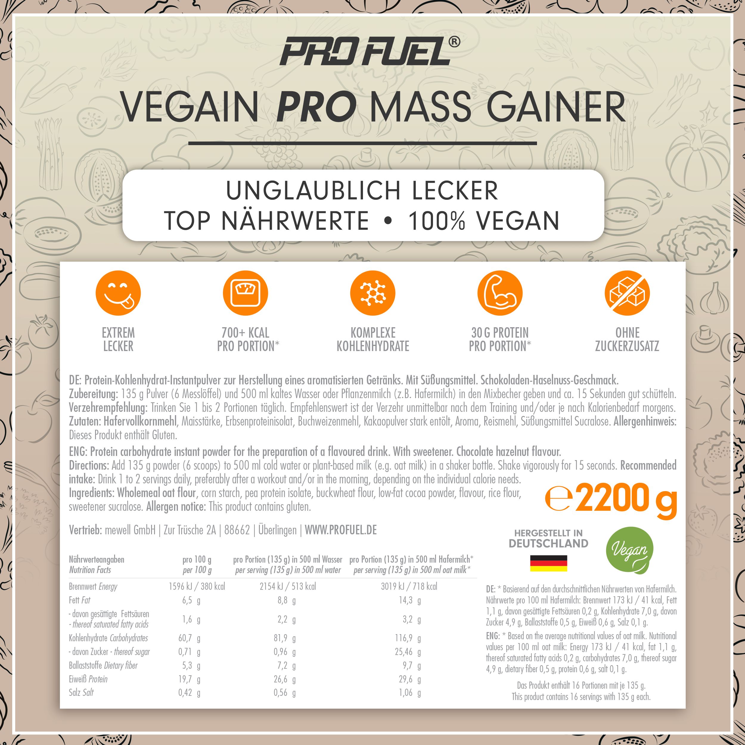 ProFuel - VEGAIN PRO Weight Gainer