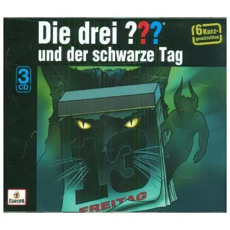 Europa Hörspiel-CD Die Drei ??? Der schwarze Tag 3 CDs