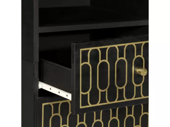 Armoire de salle de bain 38x33x160 cm bois massif de manguier