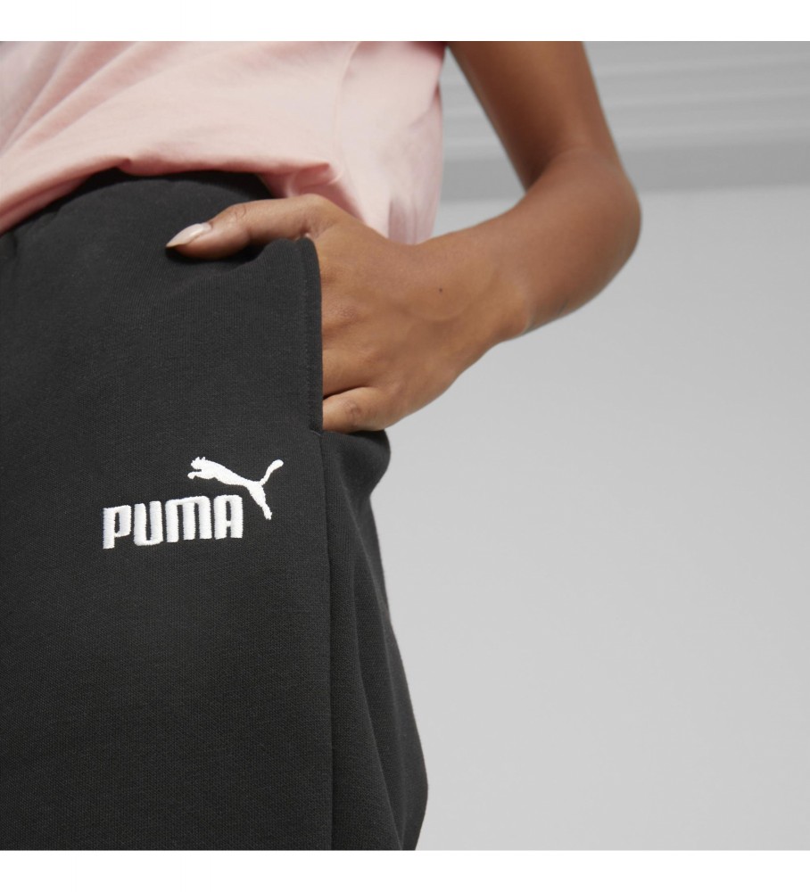 Calça cano alto Puma com bordado, preta