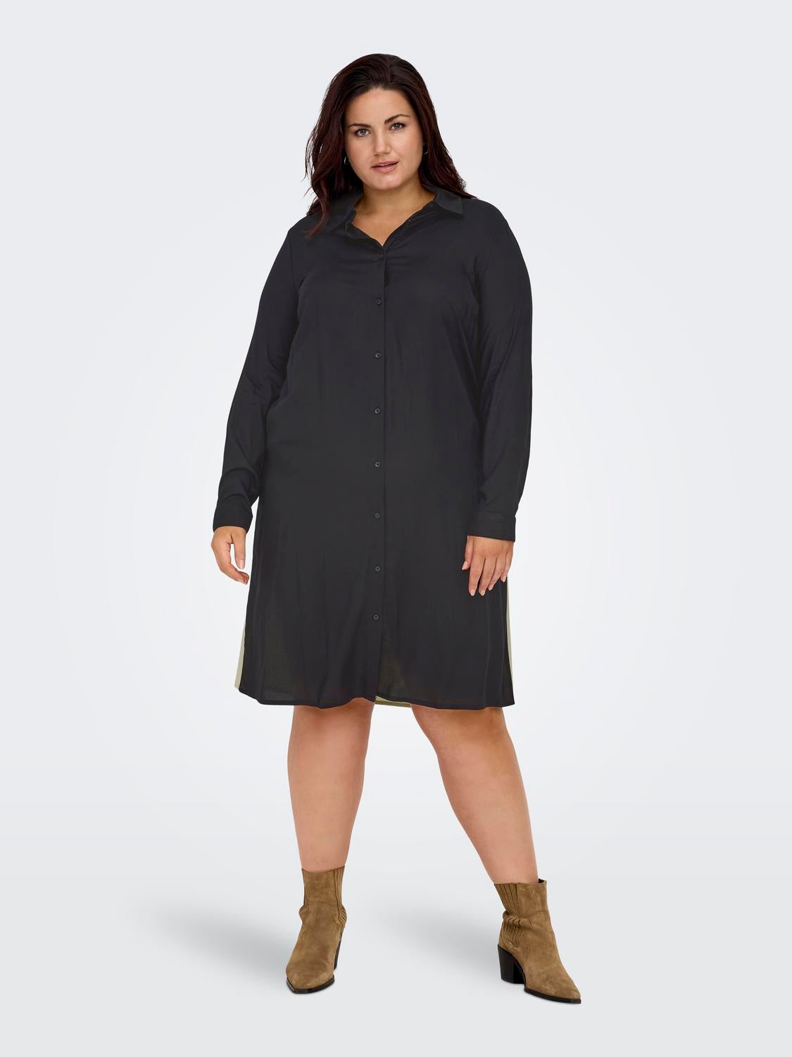CARADELONE Langes Kleid Black
