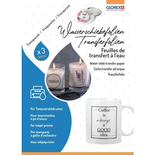 GLOREX Wasserschiebefolie für Tintenstrahldrucker